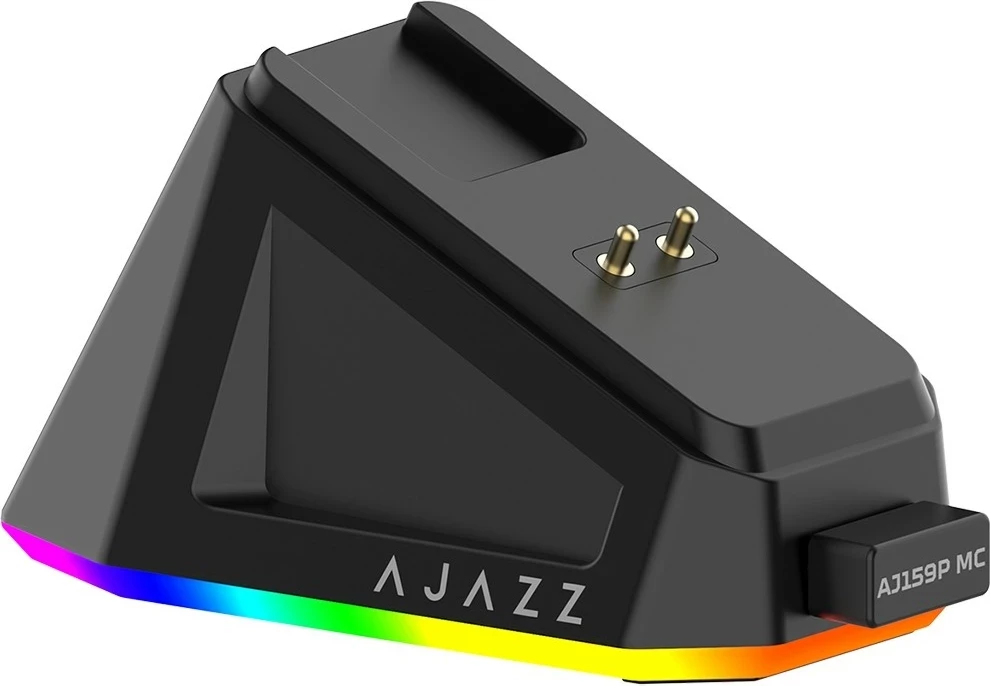 Maus pa kabllo Ajazz AJ159P, sensor PixArt PAW3311, 12000 DPI, stacion karikimi, i zi