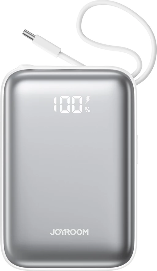 Powerbank Joyroom JR-PBF29 20000mAh 22.5W me kabllo të integrume USB-C + Lightning, i bardhë, në kuti