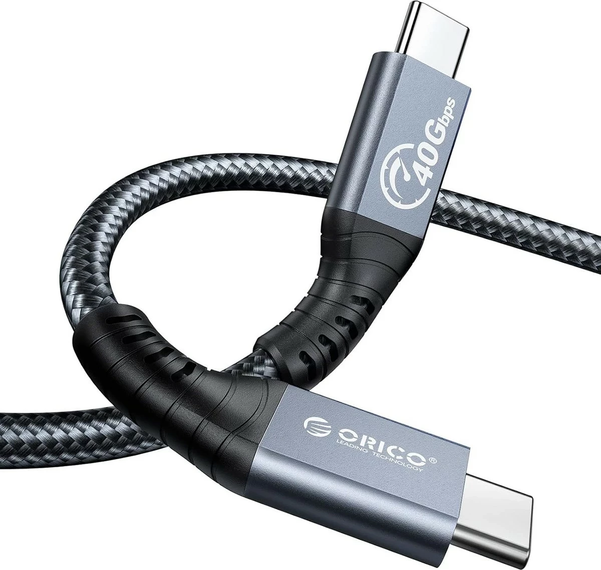 Kabllo Thunderbolt 4 Orico USB-C, 2 m, 40 Gbps, 8K@60Hz, PD 100W, gri
