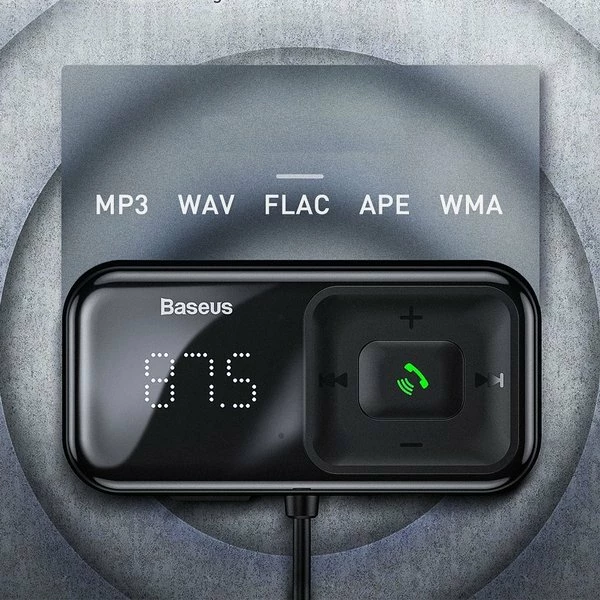 Transmetues FM me Bluetooth dhe karikues Baseus S-16, i zi