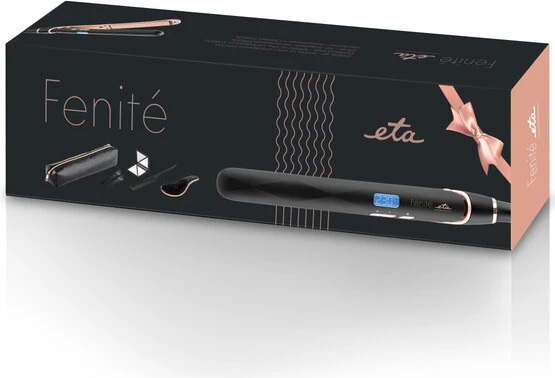 Drejtuese Flokësh Set Dhurate Çante, Furçë, Krehër dhe Pasqyrë ETA FENITÉ BLACK EDITION 933690010