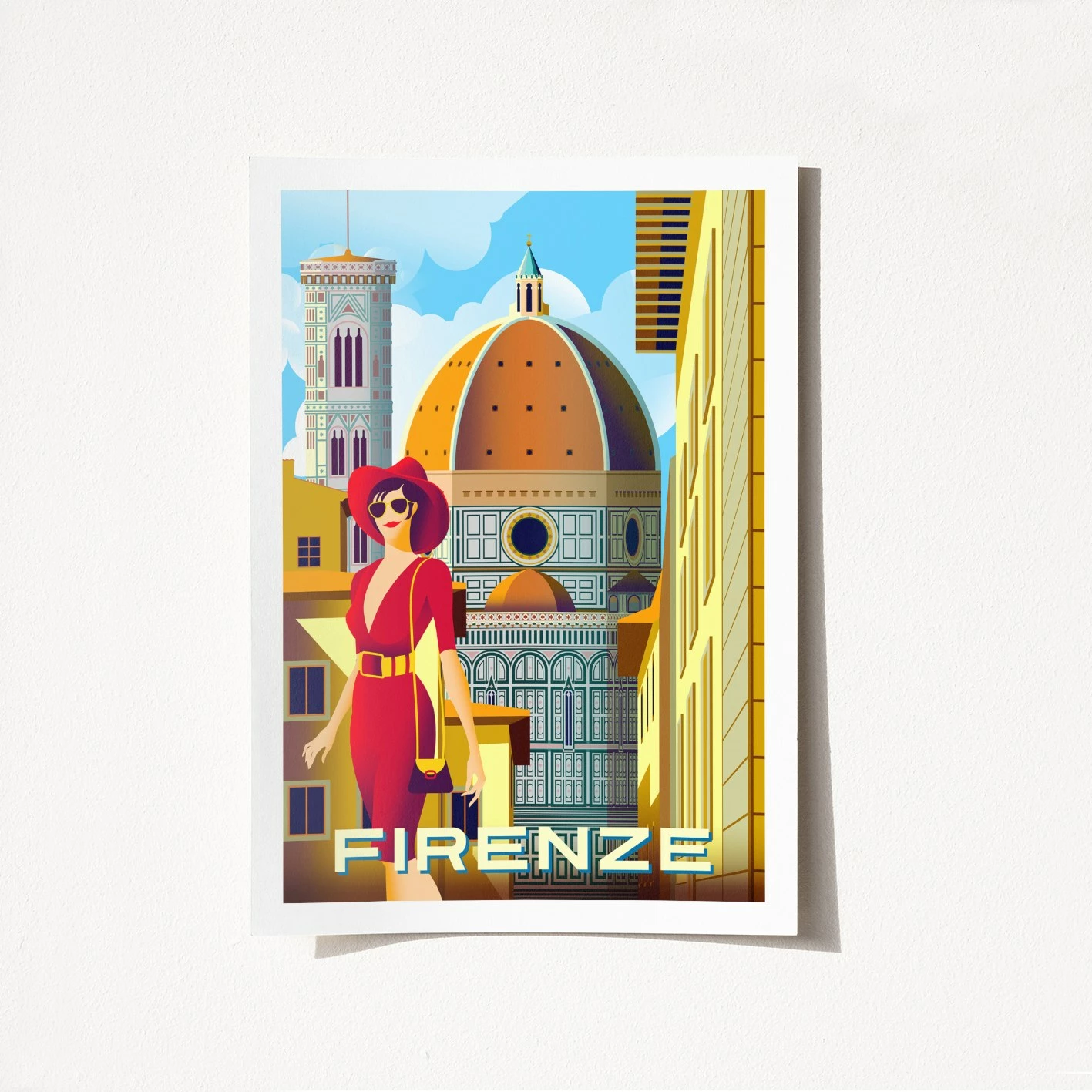 Poster A4, Firenze - 1983, shumëngjyrësh