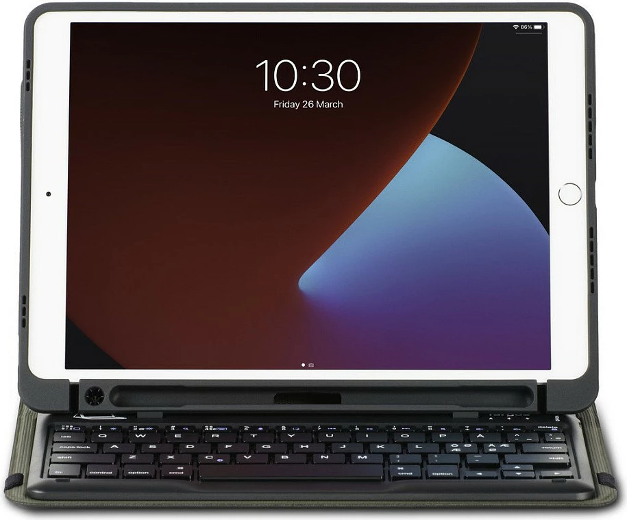 Mbështjellës folio me tastierë Targus THZ891DE Pro-Tek Education për iPad 10.2" (7/8 Gen), Bluetooth, i zi