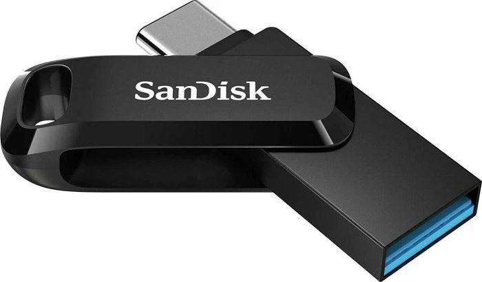 Memorie USB SanDisk Ultra Dual Drive Go SDDDC3-064G-G46 64 GB USB-C/USB-A USB 3.2 Gen 1 e zezë