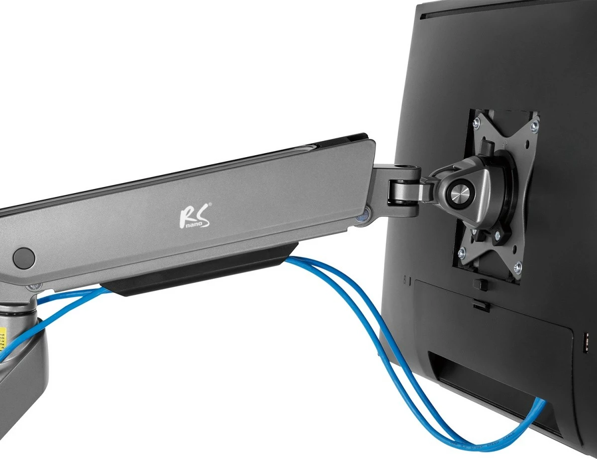 Mbajtës gaming për monitor Maclean NanoRS RS165, me LED RGB, i zi