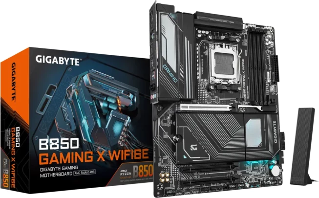 Pllakë amë GIGABYTE B850 GAMING X WIFI6E, AM5, ATX, DDR5, Wi‑Fi 6E, 2.5GbE, e zezë
