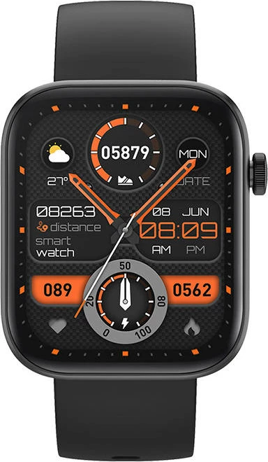Smartwatch Colmi P71, 1.9" IPS HD, për iOS/Android, IP68, E zezë
