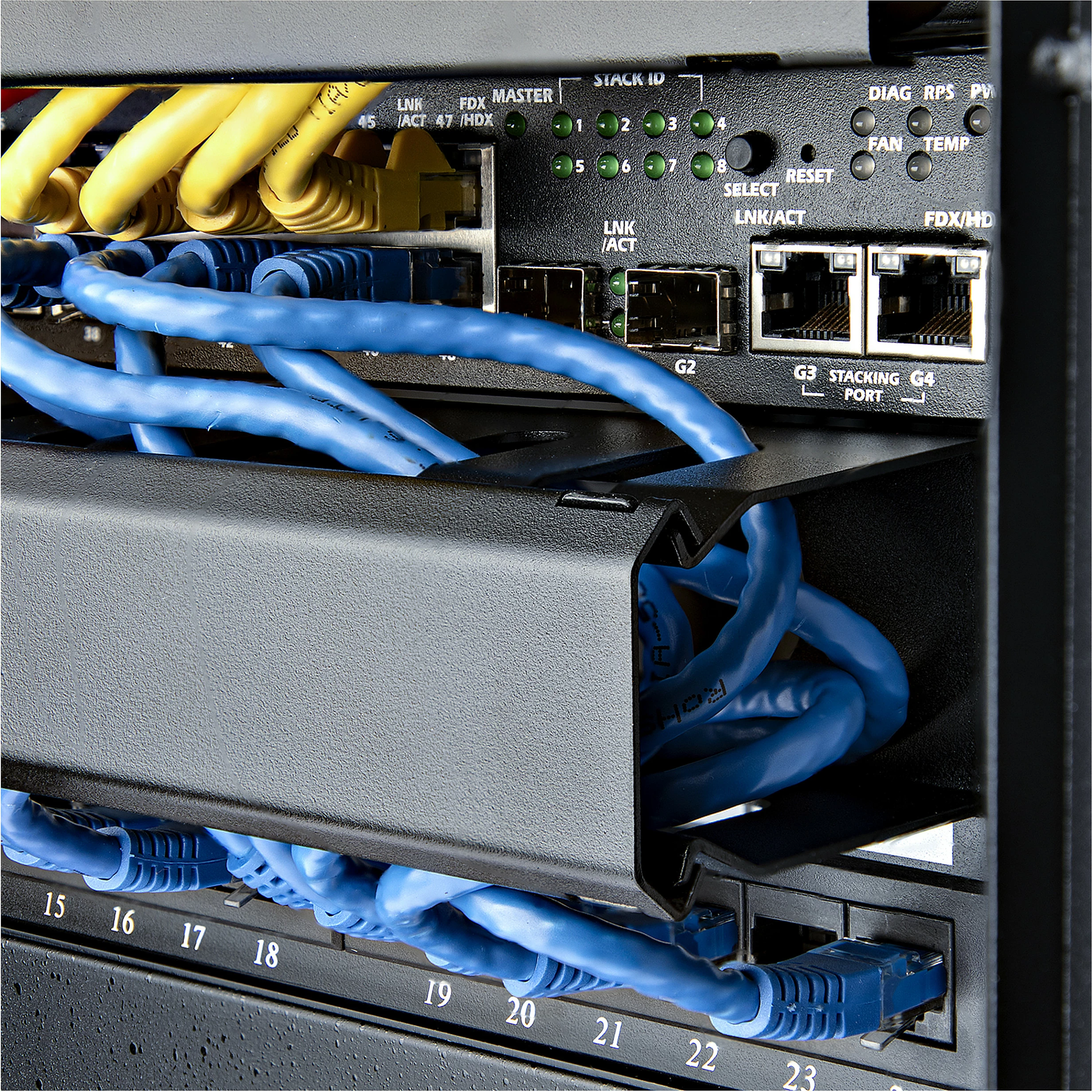 Panel menaxhimi kabllove StarTech 1U 19", me kapak, i zi