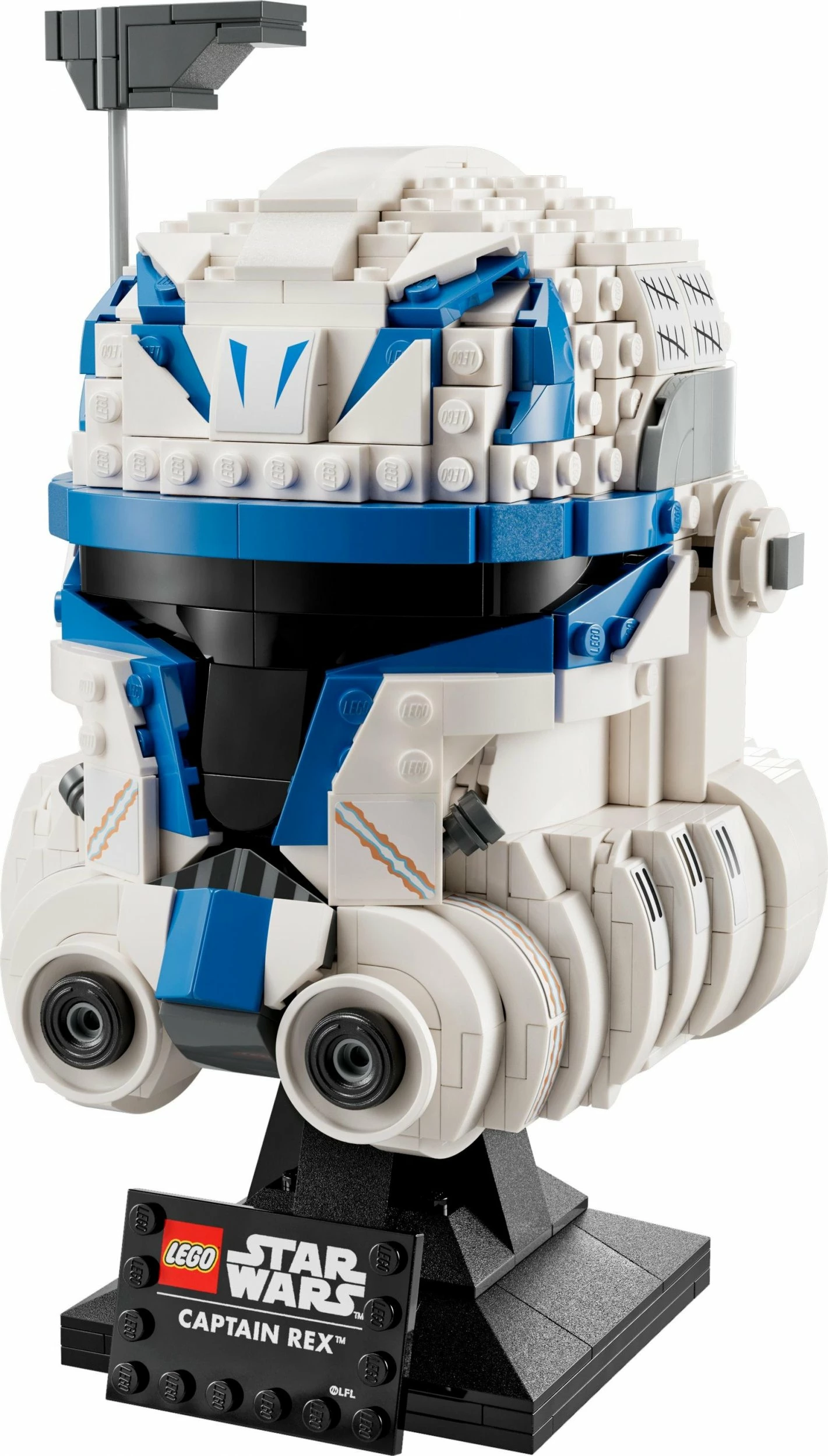 Set ndërtimi LEGO Star Wars Captain Rex Helmet 75349, 854 copë, 18+, bardhë/kaltër