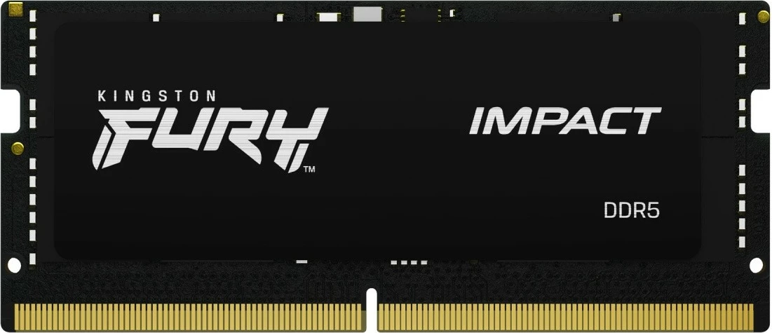 RAM Memorje Kingston Fury Impact DDR5 SODIMM, 16GB (1x16GB), 6000MHz, CL38, e zezë