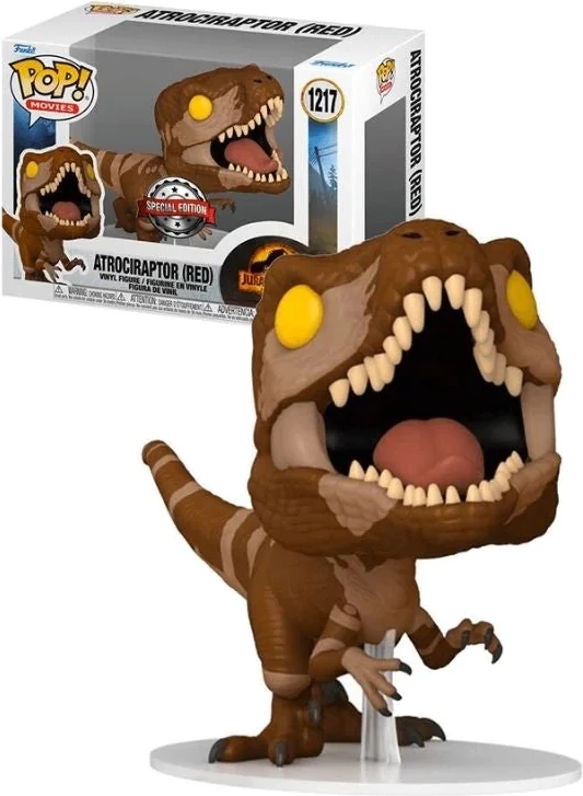 Figurinë koleksionuese Funko Pop Movies JW3 Atrociraptor, vinyl, e kuqe