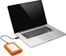 Hard disk i jashtëm LaCie Rugged Mini 1TB, USB 3.0/3.2 Gen 1, AES-256, Portokalli/Argjend