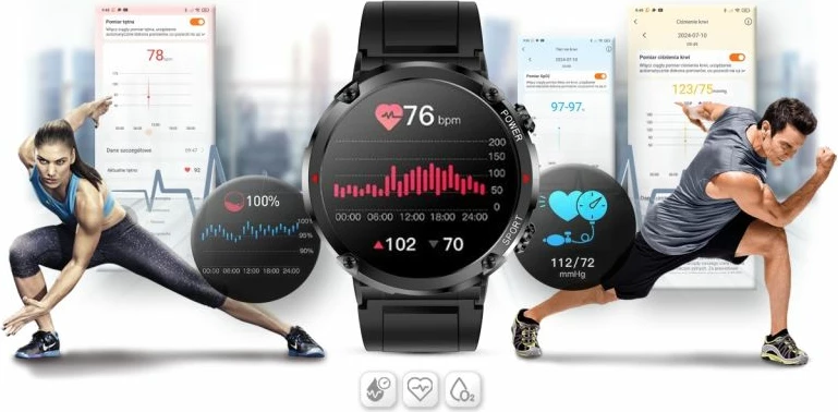 Smartwatch Gravity për të gjithë, e zezë