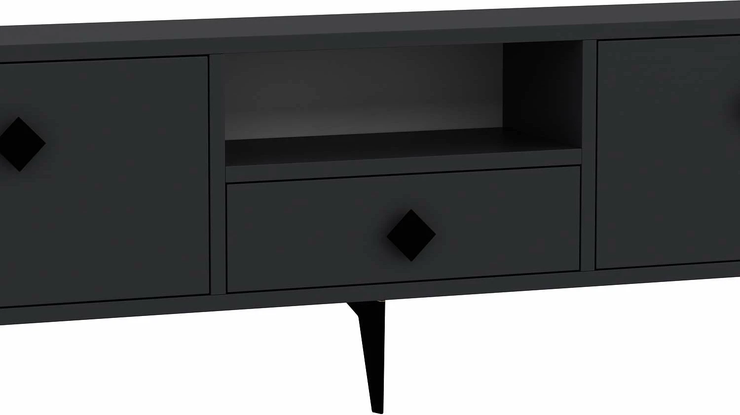 Komodë TV Skye Decor, anthracite, e zezë, 1304-DROP-1