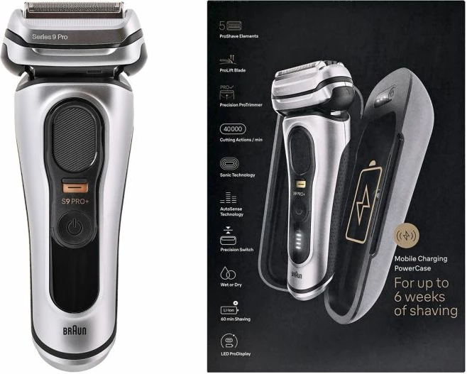 Rroje elektrike Braun Series 9 Pro 9577CC, argjendtë