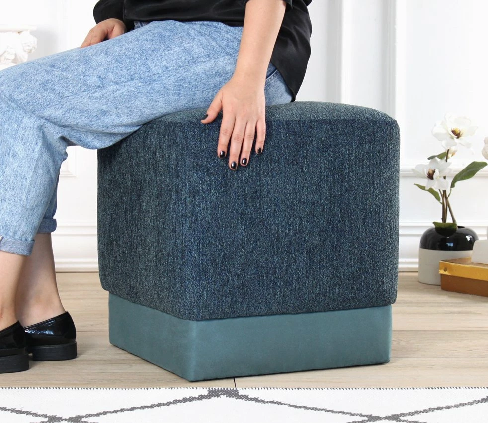 Puf Atelier del Sofa, ngjyrë kaltër, Borgot