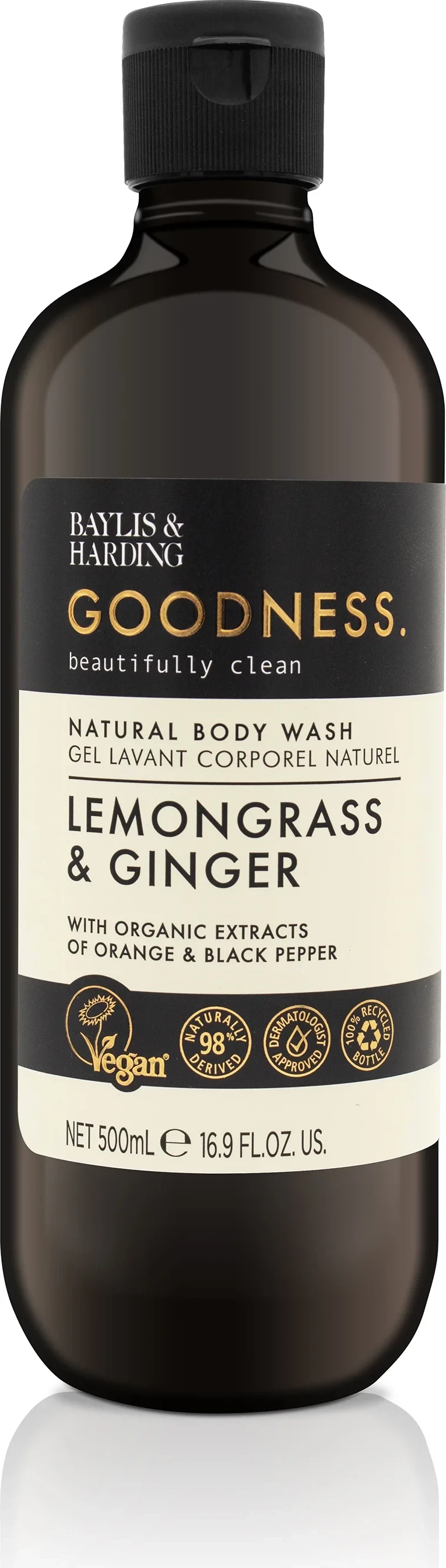 Xhel për dush Baylis & Harding Goodnees Lemosgrass & Ginger, 500 ml