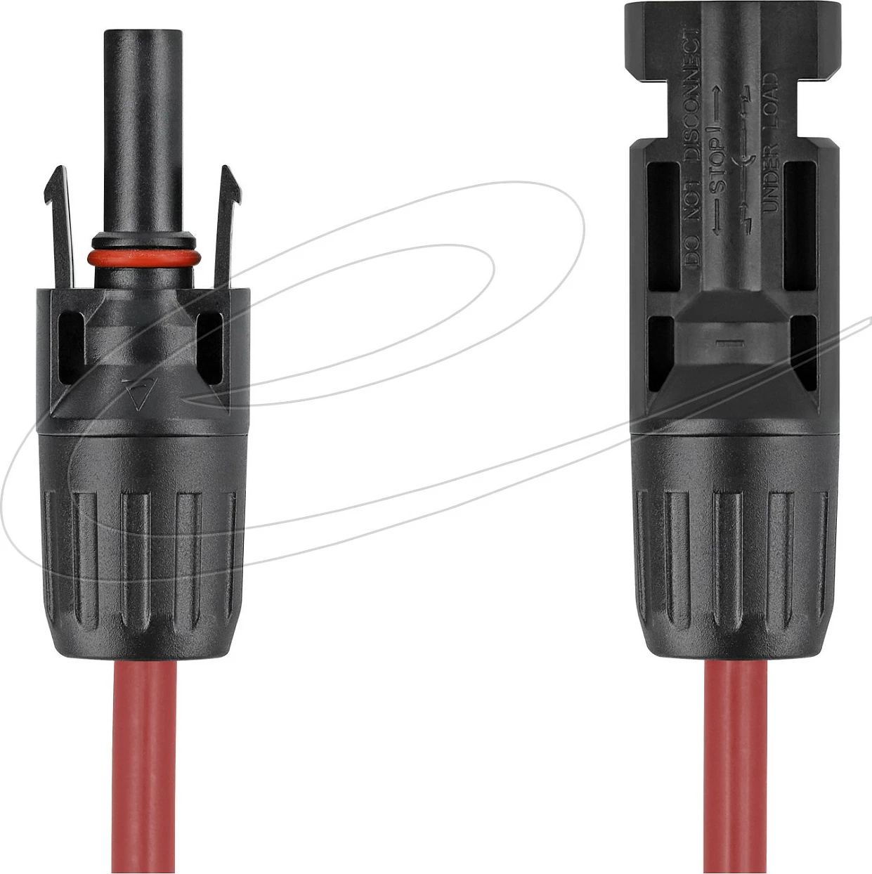 Kabllo solare DeLOCK 90972, DL4 mashkull-femër, 1 m, 4 mm², IP67, 1000 V, kuqe/zi