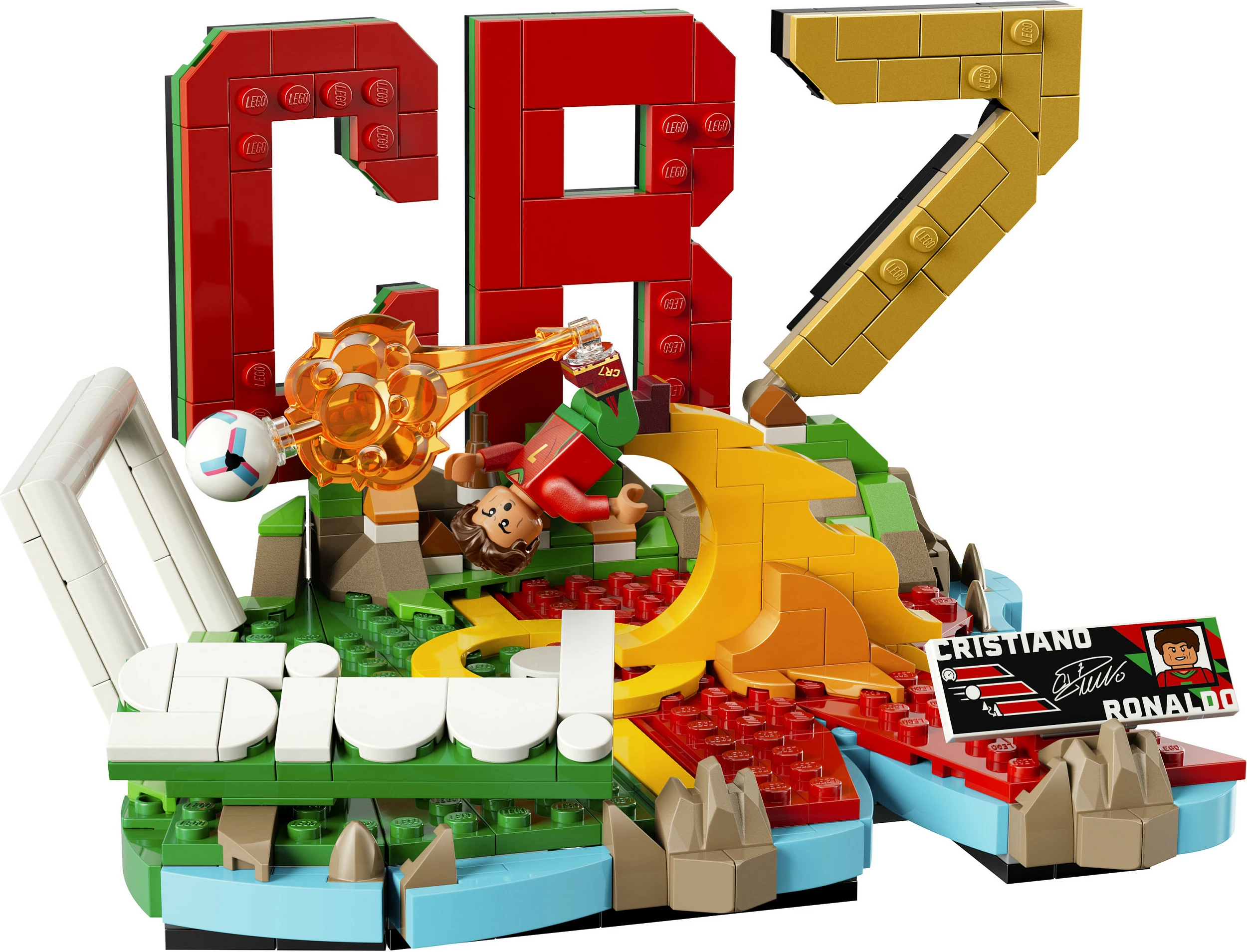 Set ndërtimi LEGO 43012 Cristiano Ronaldo (CR7) Football Highlights, 490 pjesë, shumëngjyrësh