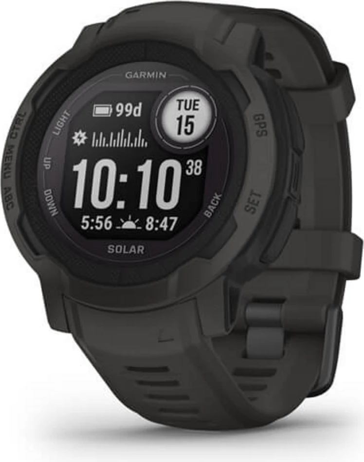 Smartwatch, Garmin, 010-02627-00 Solar, GPS, monitorim aktiviteti dhe shëndeti, i zi