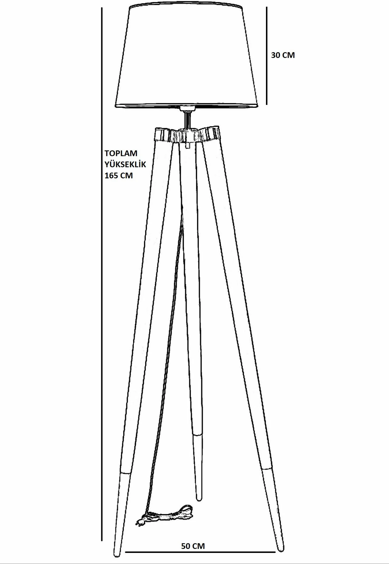 Llambë dyshemeje Opviq, ngjyrë e zezë dhe arre, 8578-5