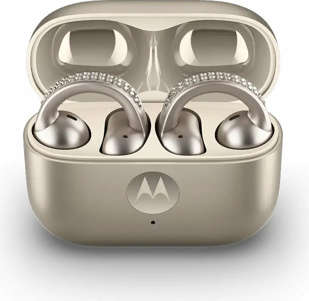 Kufje Bluetooth Motorola Moto Buds Loop by Swarovski PG38C07172, 37h bateri, mikrofon, French Oak/bezhë