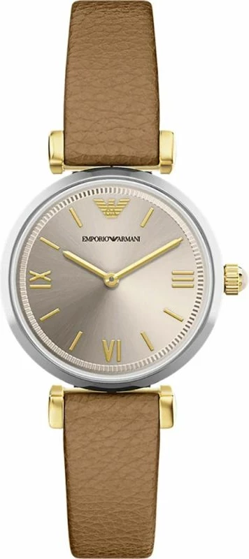 Orë dore femra Emporio Armani Gianni T-Bar AR11770, kafe e çelët