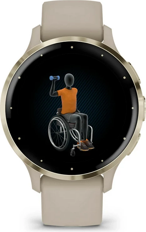 Smartwatch Garmin Venu 3S, AMOLED 1.2", GPS, Wi‑Fi, rrip silikoni, gri