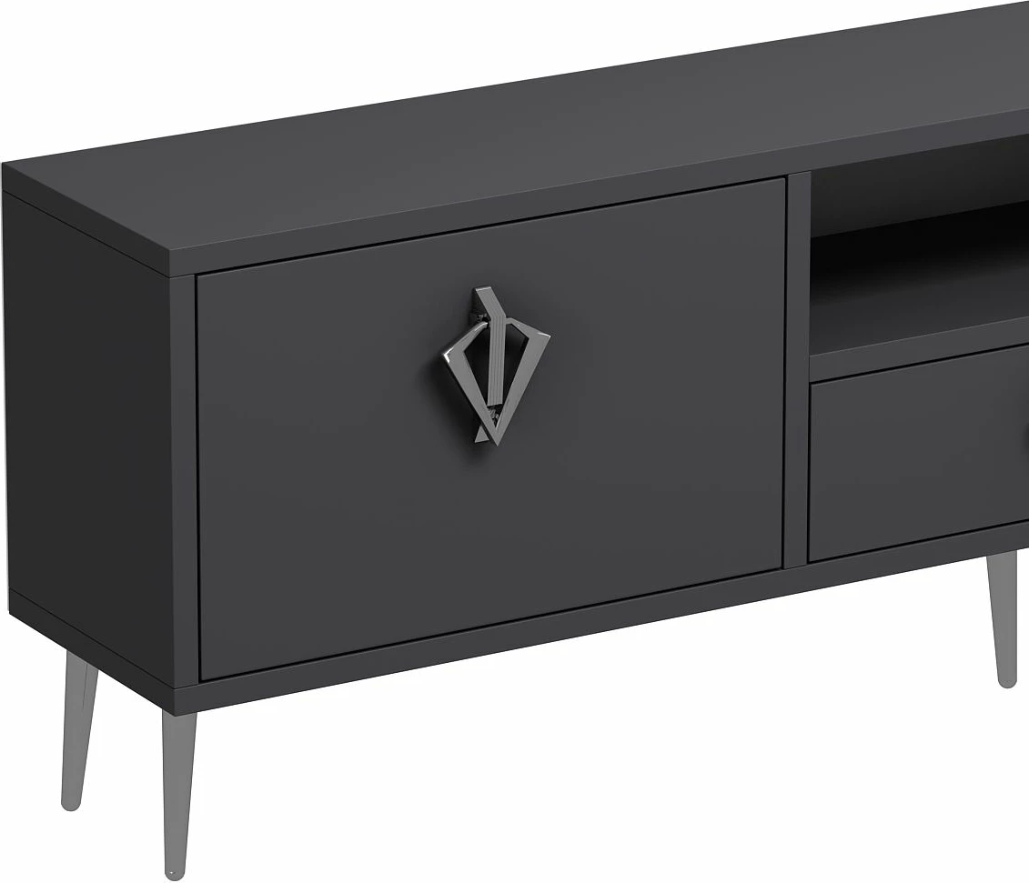 Komodë TV Skye Decor, anthracite, silver, 1313-DROP-32