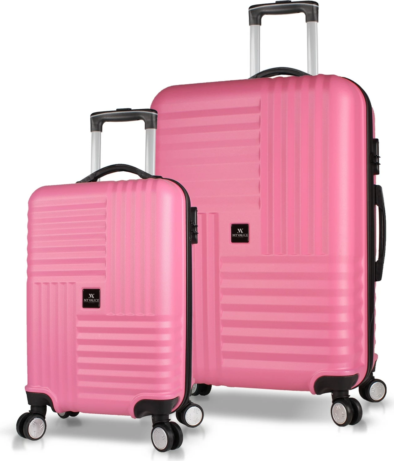 Set valixhesh (2 copë), ngjyrë rozë, Zoozie Bags, 8340