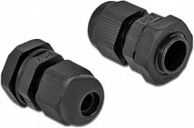 Glandë kablli DeLOCK PG7, IP68, për kabllo 6.5 mm, set 10 copë, e zezë