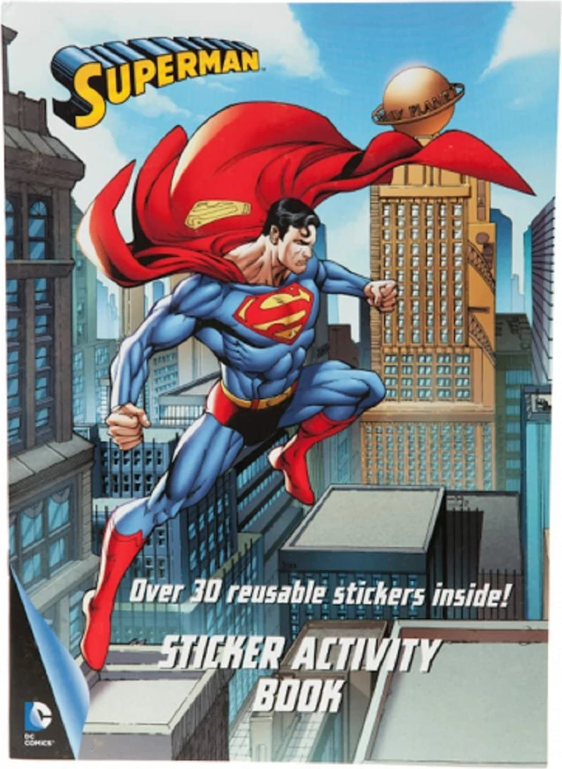 Libër ngjyrosjeje me ngjitëse Superman Pyramid International, mbi 16 faqe ngjyrosjeje, 30+ ngjitëse, 29×21 cm