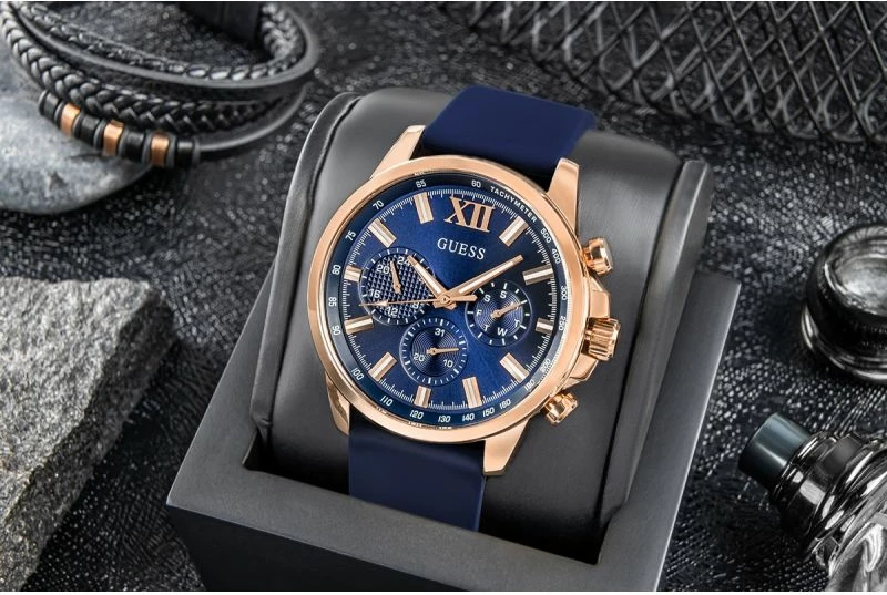 Orë dore për meshkuj Guess, blu