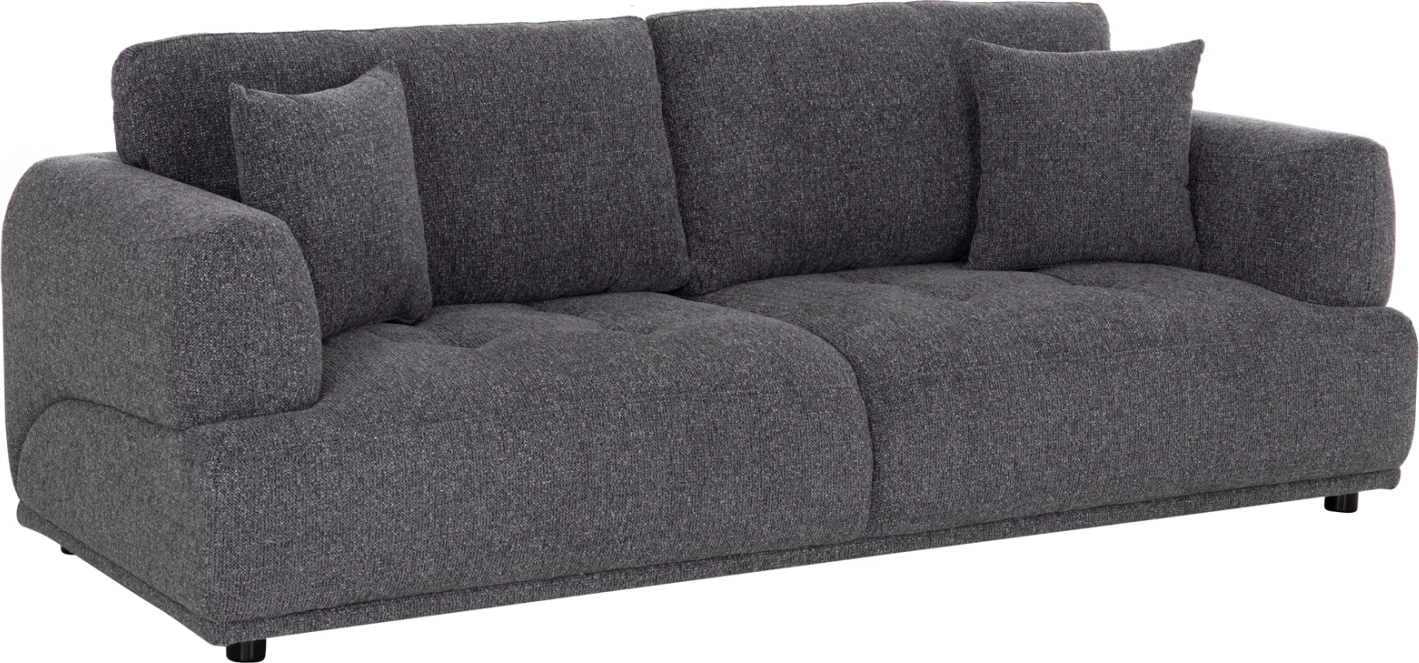 Divan treshe STRUCTO, material gri, 227x94x88cm