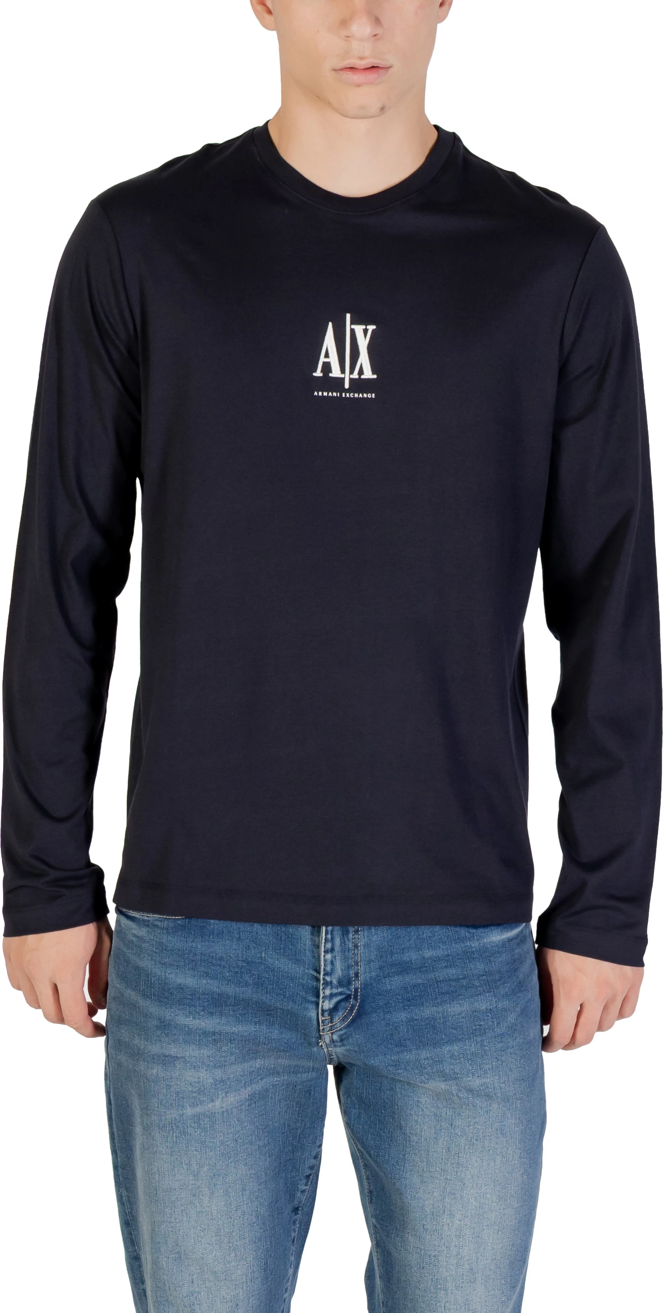 Maicë me mëngë të gjata për meshkuj Armani Exchange XM000364 AF12308, e kaltër e errët