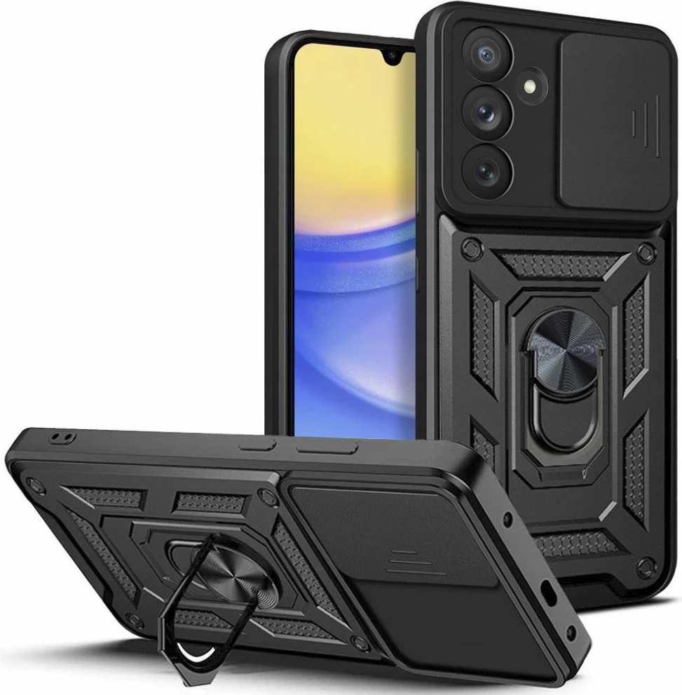 Mbështjellës Tech-Protect CamShield Pro për Samsung Galaxy A15 / A15 5G, i zi