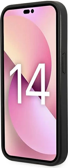 Mbështjellës Karl Lagerfeld KLHCP14LSAPCHK për iPhone 14 Pro 6.1", Saffiano Choupette Head Patch, i zi