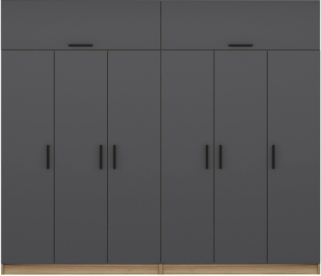 Dollap garderobe Skye Decor, ngjyrë antracit, Kale - 7721