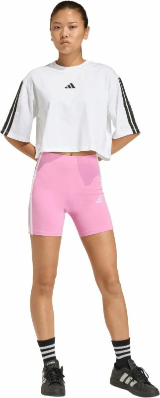 Shorce biker për femra adidas Essentials 3-Stripes High Waisted, rozë [Madhësia: L]