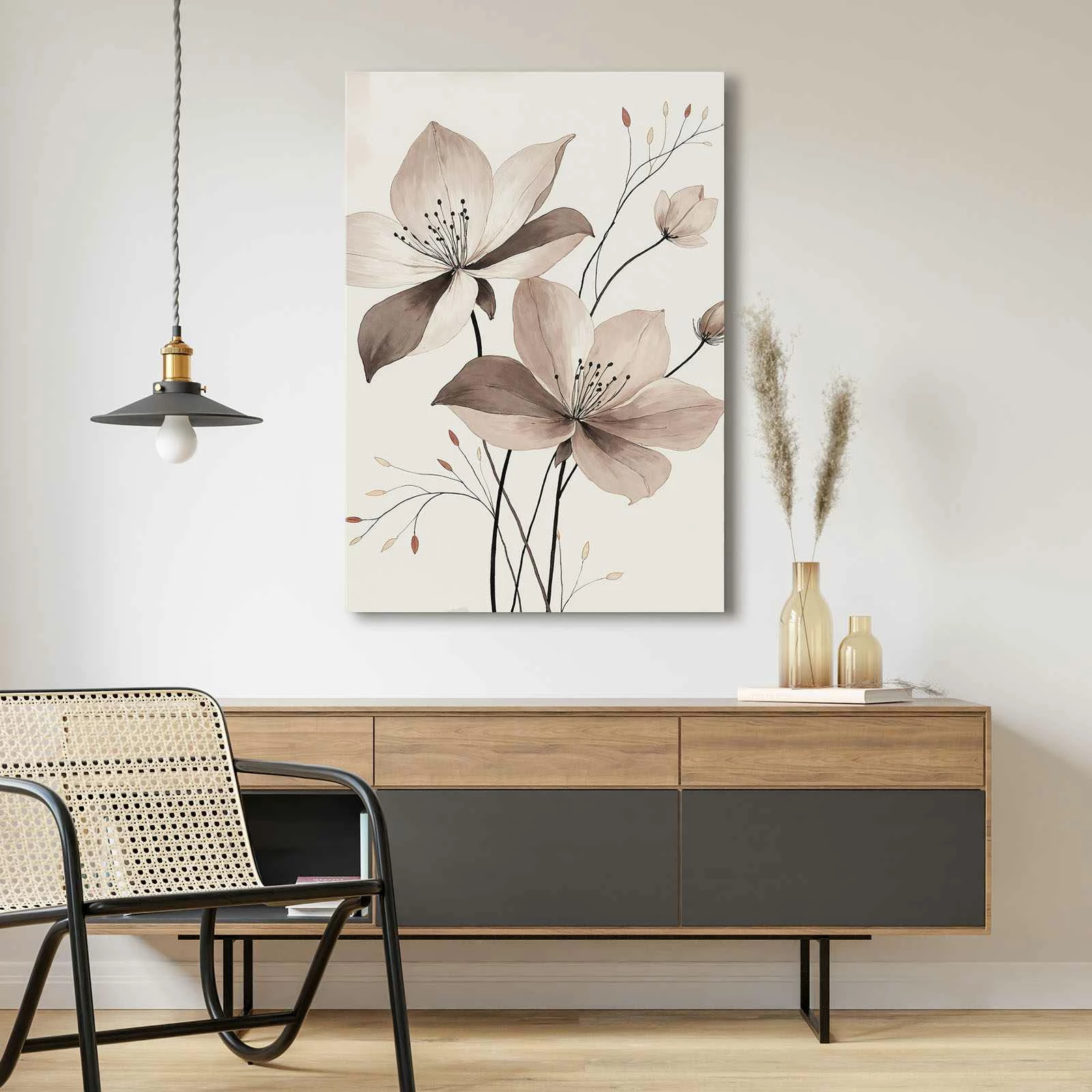 Pikturë dekorative në kanavacë Wallity, shumëngjyrëshe, 70x100cm, 70100Wabisabi-016