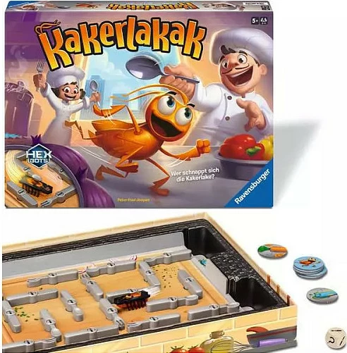 Lojë tavoline Ravensburger Kakerlakak, me buburrec elektronik HEXBUG, 5+