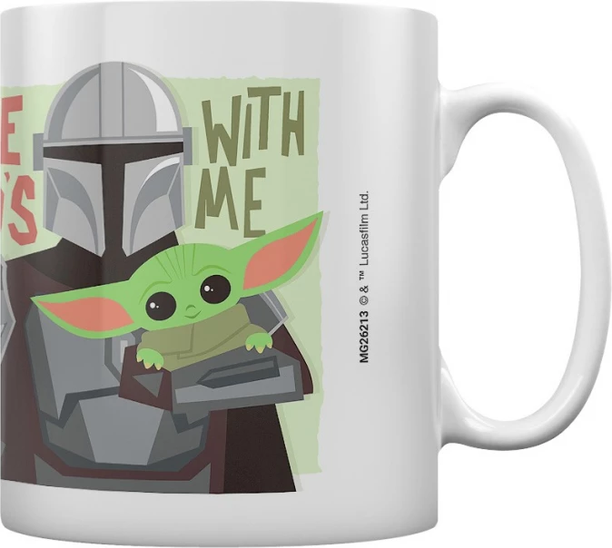 Mug Pyramid Star Wars The Mandalorian 2 (The Kids With Me) 315ml, i bardhë