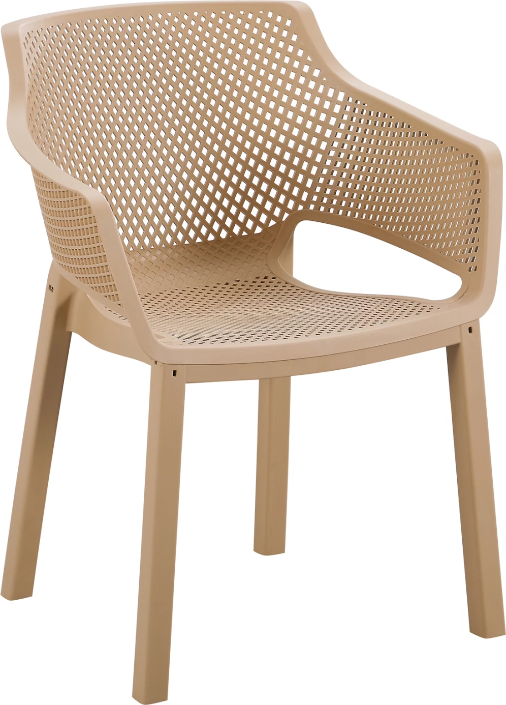 Karrige me mbështetëse për ngrënie, polipropilen, ngjyrë kapuçino, PEGGY FH6368.03, 60x55x79cm