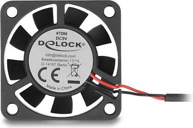 Ventilator axial DeLOCK 67286, 40x40x10 mm, 5V DC, 2-pin, zi