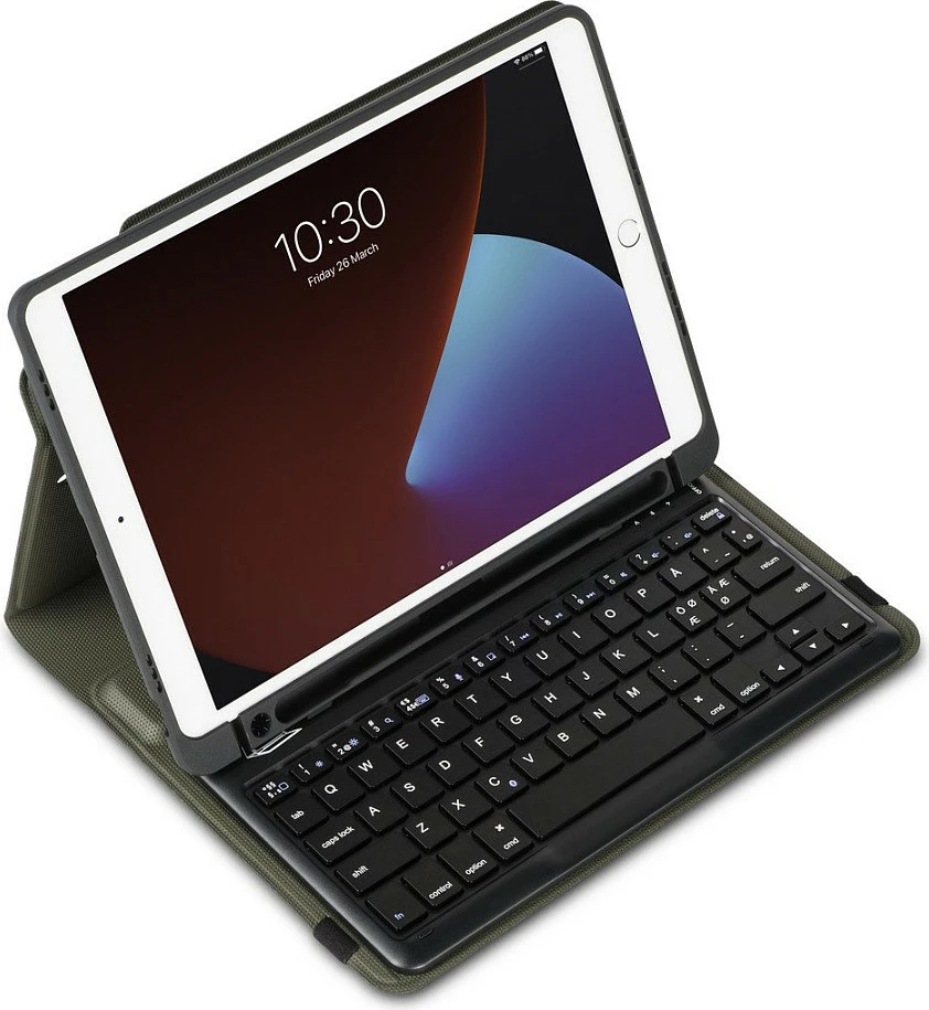 Mbështjellës folio me tastierë Targus THZ891DE Pro-Tek Education për iPad 10.2" (7/8 Gen), Bluetooth, i zi