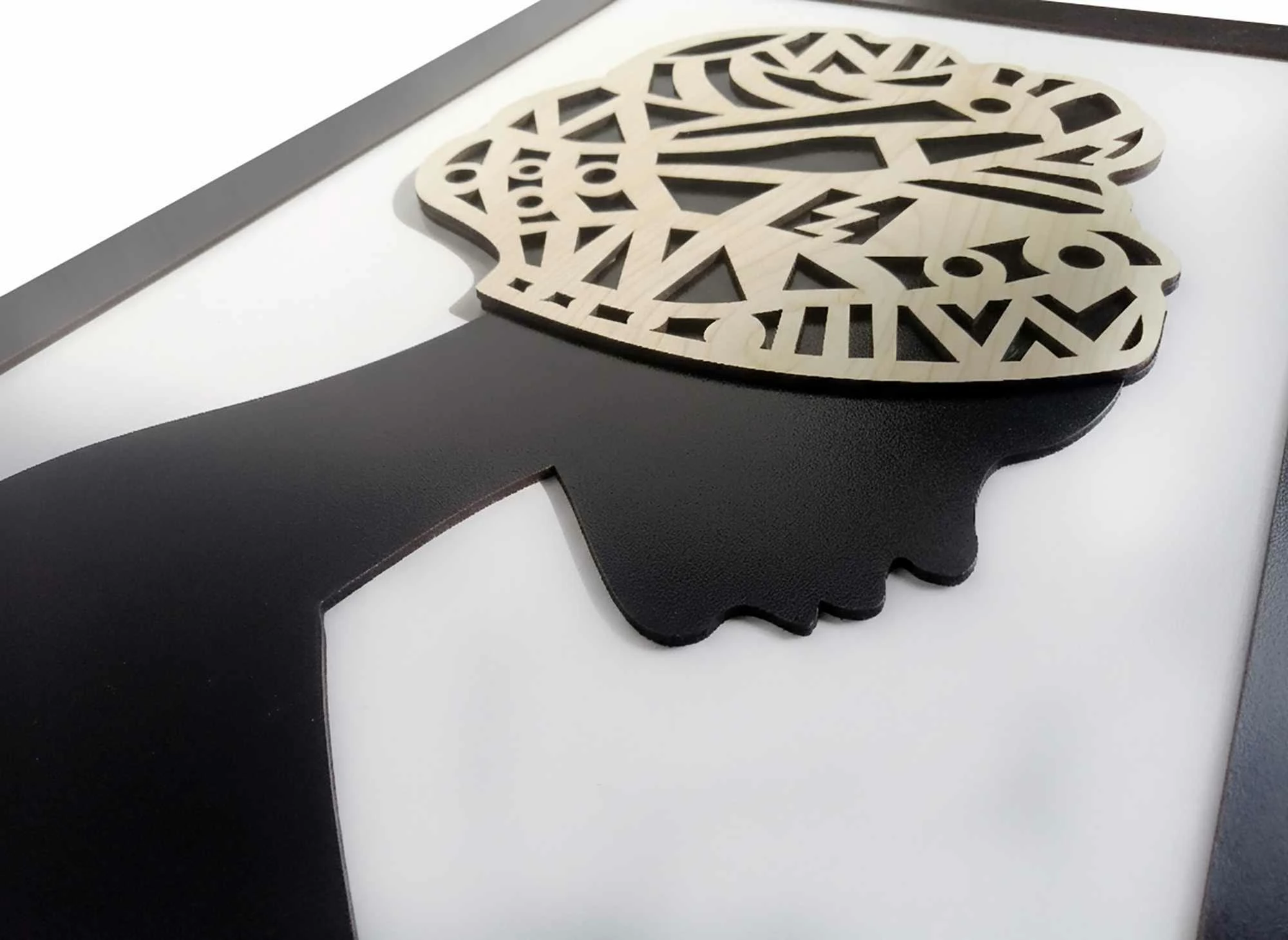 Pikturë dekorative me kornizë MDF, Wallity, Charm, e zezë dhe e bardhë, 47.5x68cm
