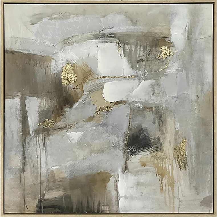 Pikturë dekorative NYRA me kornizë, shumëngjyrëshe, 82.6x4.3x82.6cm