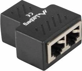 Splitter RJ45 Lanberg ADS-RJ45-2RJ45-OS, 1x RJ45 në 2x RJ45, i mbrojtur (shielded), i zi