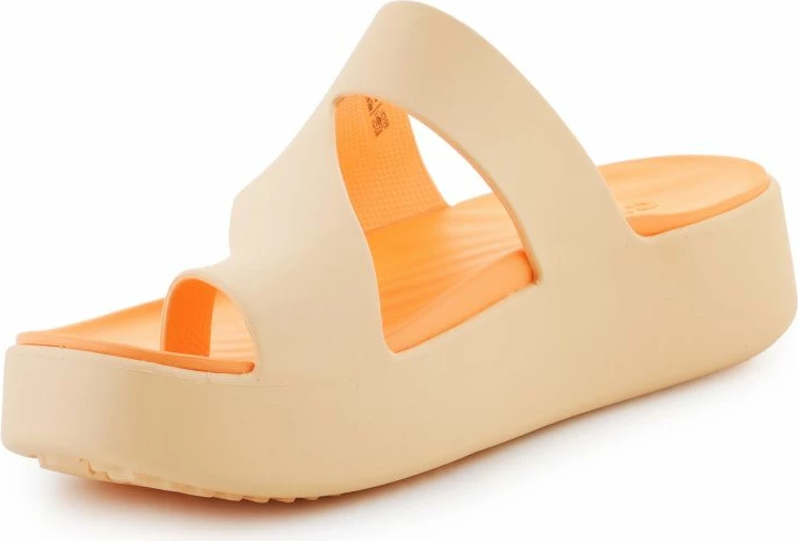 Sandale platforme Crocs për femra, portokalli