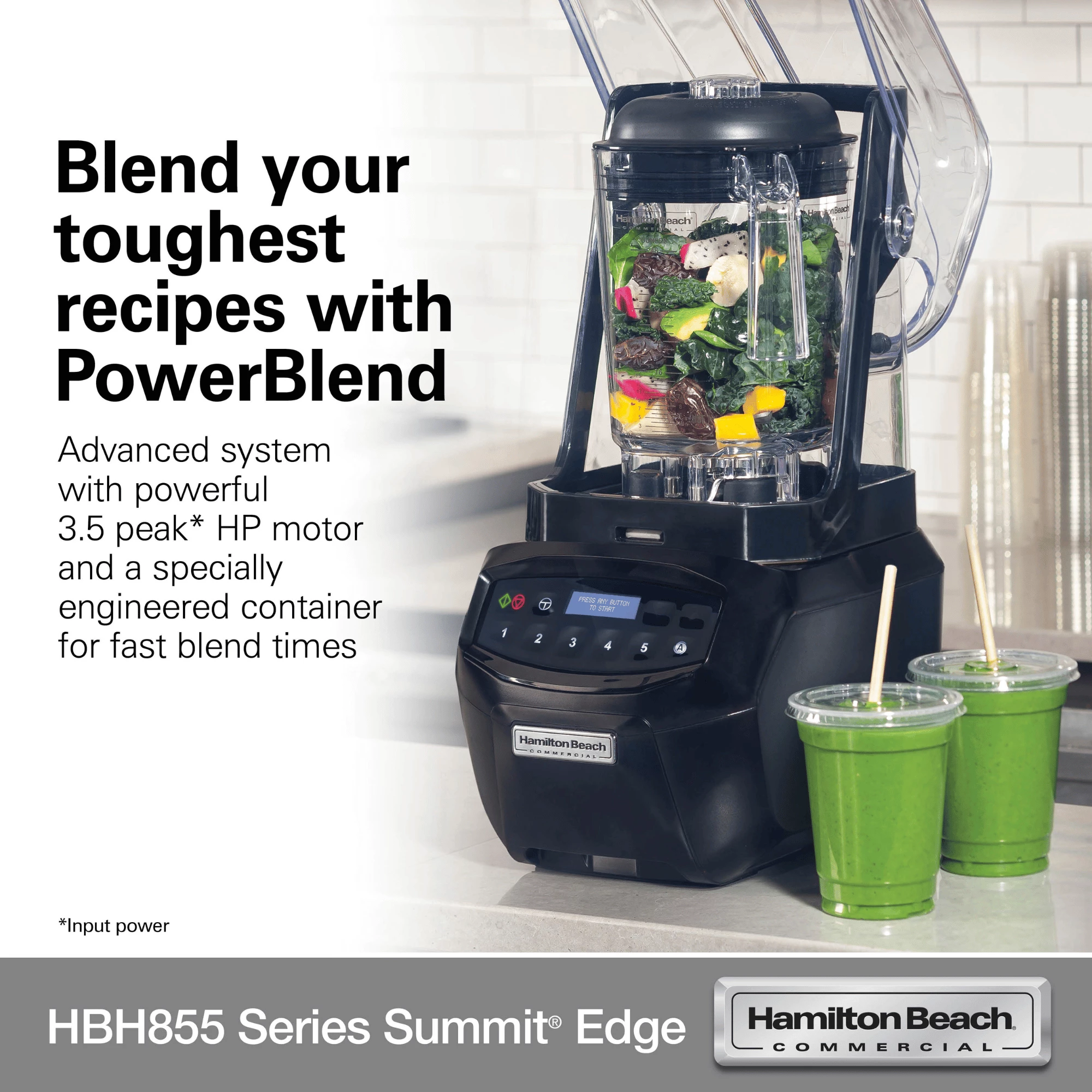 Blender profesional, Hamilton Beach Commercial, Summit Edge HBH855, 1.4 L, me Quiet Shield, i zi